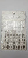 Гибкие наклейки для ногтей Joyful Nail №765 (серебро)