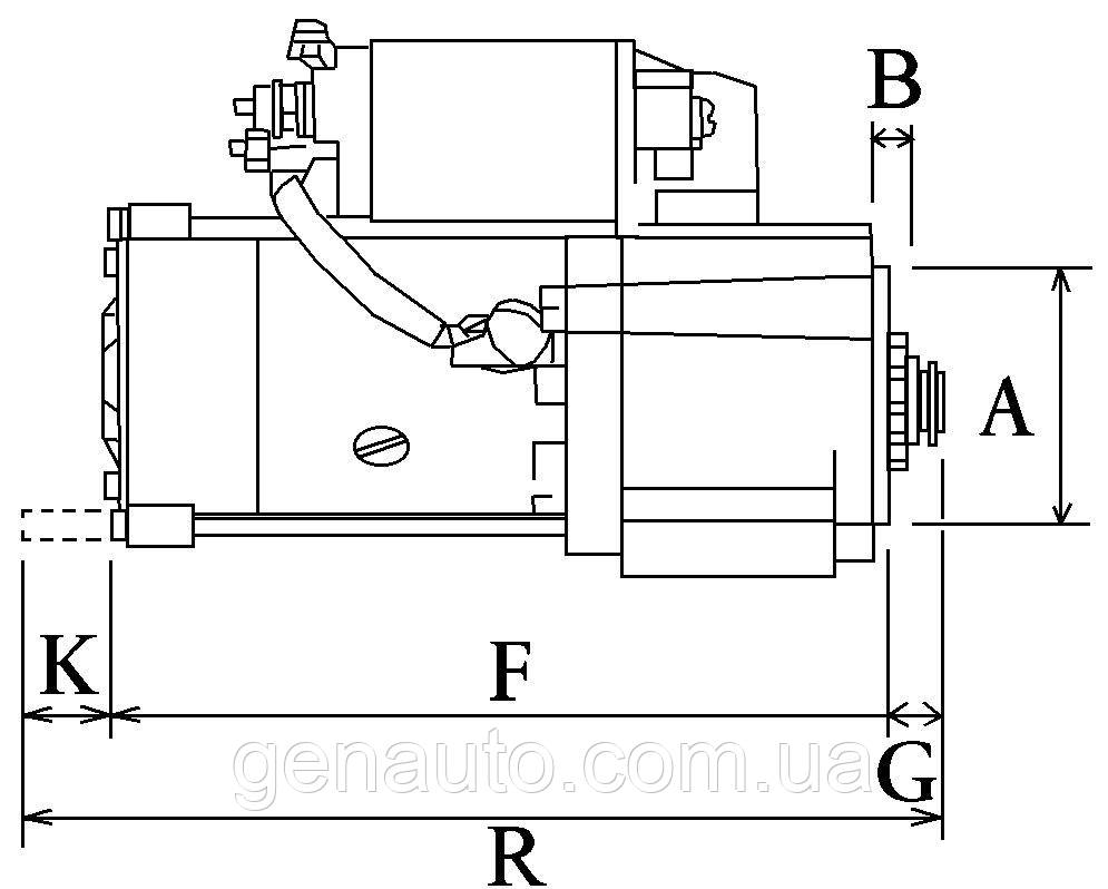 Стартер Mitsubishi Fork Lift (Митсубиси Форклифт) FD20 1983-, 24 В, 3.2 кВт восстановленный - фото 4 - id-p1177887649