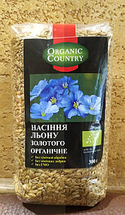 Лляне насіння Organic Насіння золотого льону білок клітковина Омега 3 захист ШКТ очищення схуднення користь 300 гр