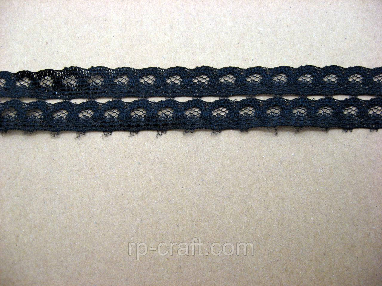 Мереживо чорне, синтетичне, 20 мм, фото 1
