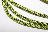 Шнур круглий з наповнювачем 6мм салатовий+чорний моток 100м, фото 2