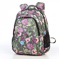 Рюкзак школьный для девочки модный ортопедический с карманами Цветы Dolly 545 размер 30х39х21 см