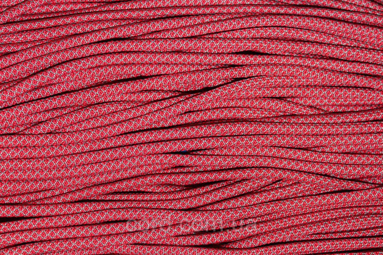 Шнур круглий з наповнювачем 6мм червоний+сірий моток 100м, фото 1