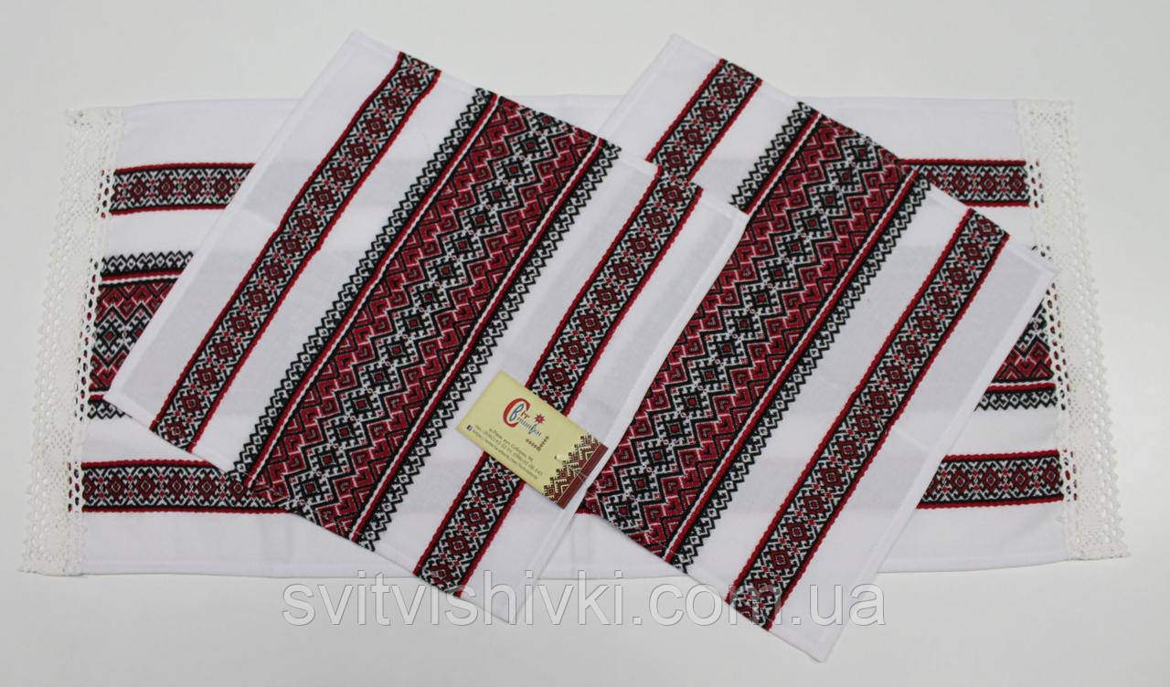Набір серветок тканих в українському стилі 3шт.