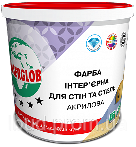 Фарба акрилова фарба для стін і стель Anserglob 1,4 кг