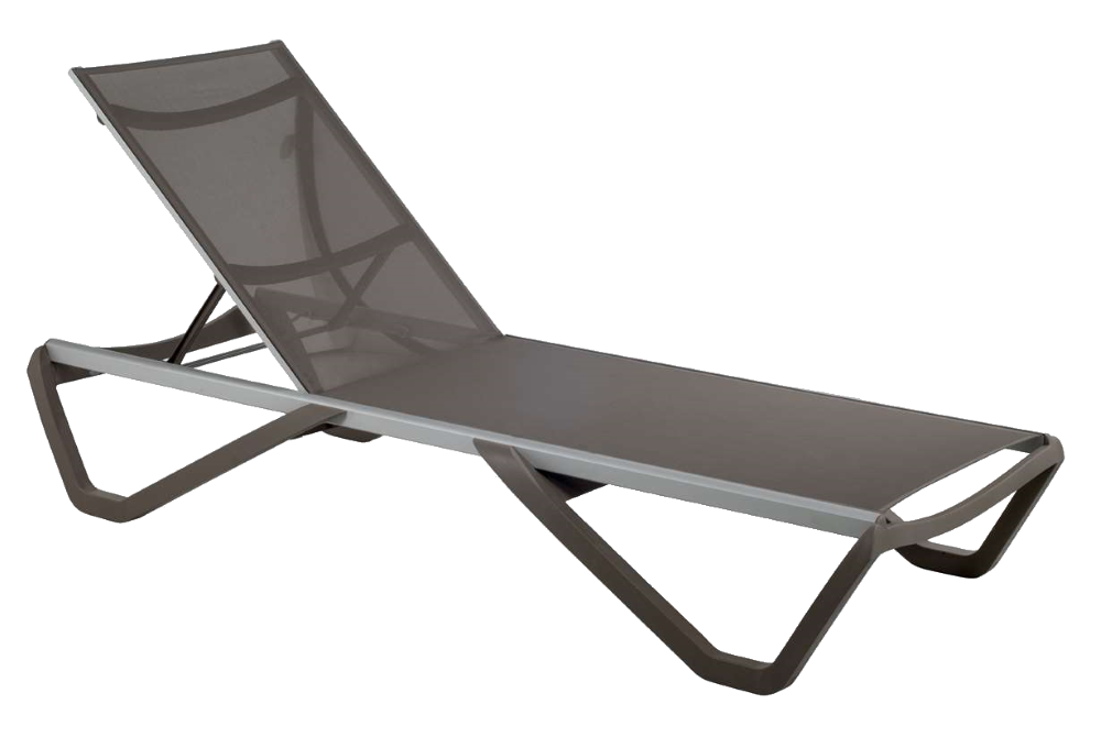 Шезлонг Papatya Wave сіро-коричневий 61, сітка-коричнева 50070, фото 1