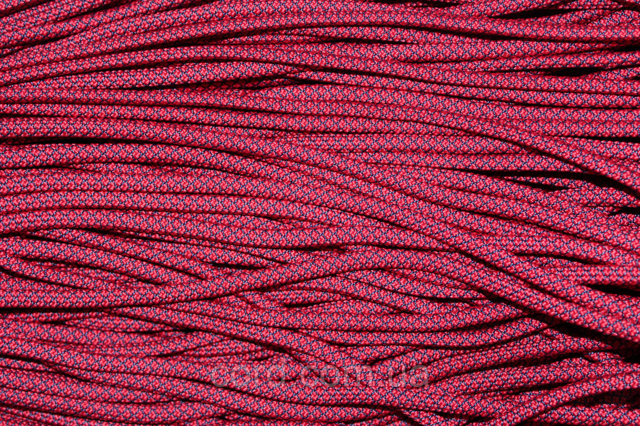 Шнур круглий з наповнювачем 6мм червоний+синій моток 100м, фото 1