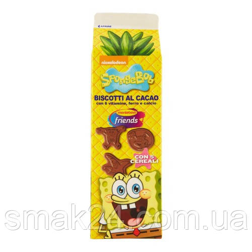 Міні шоколадне печиво з вітамінами та какао Minis Губка Боб Cocoa Arluy 275 г Іспанія