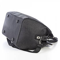 Дорожня сумка чорна саквояж із плечовим ременем розмір великий 54 см х 33 см х 28 см Dolly 252, фото 3
