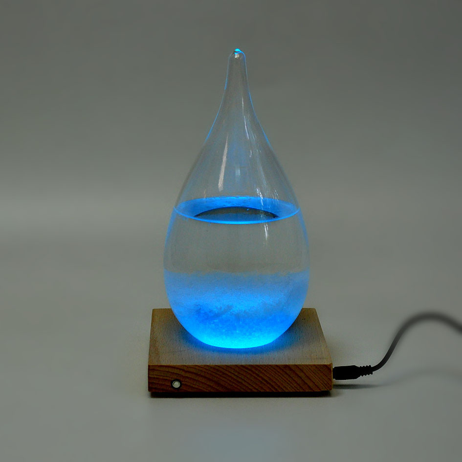 Барометры Штормгласс Капля СРЕДНЯЯ с LED подсветкой Storm glass - фото 4 - id-p543373487