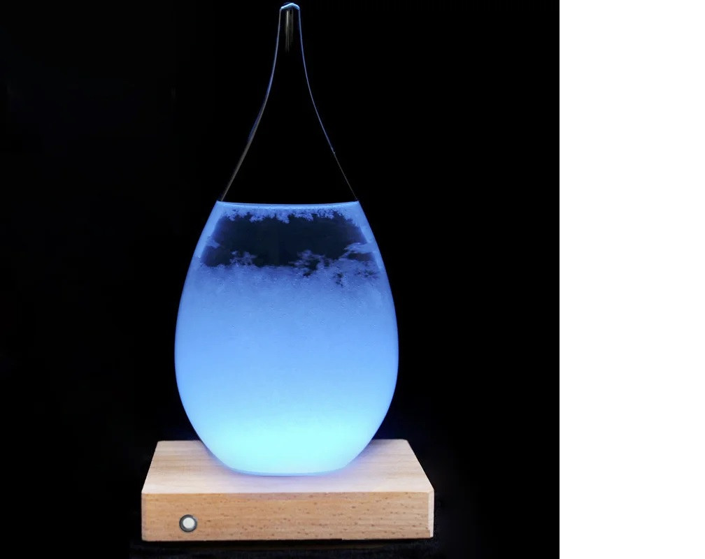 Барометры Штормгласс Капля СРЕДНЯЯ с LED подсветкой Storm glass - фото 7 - id-p543373487