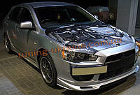 Передня спідниця на Mitsubishi Lancer X 2007+ (ZODIAK-STYLE)