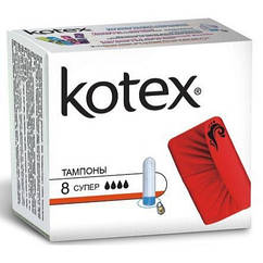 Тампони Kotex Tampon Super 8 + 4 штучки в подарунок 4 краплі