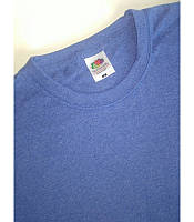 Футболка мужская однотонная, мужская футболка базовая качественная, футболки мужские синий-меланж, 3ХЛ