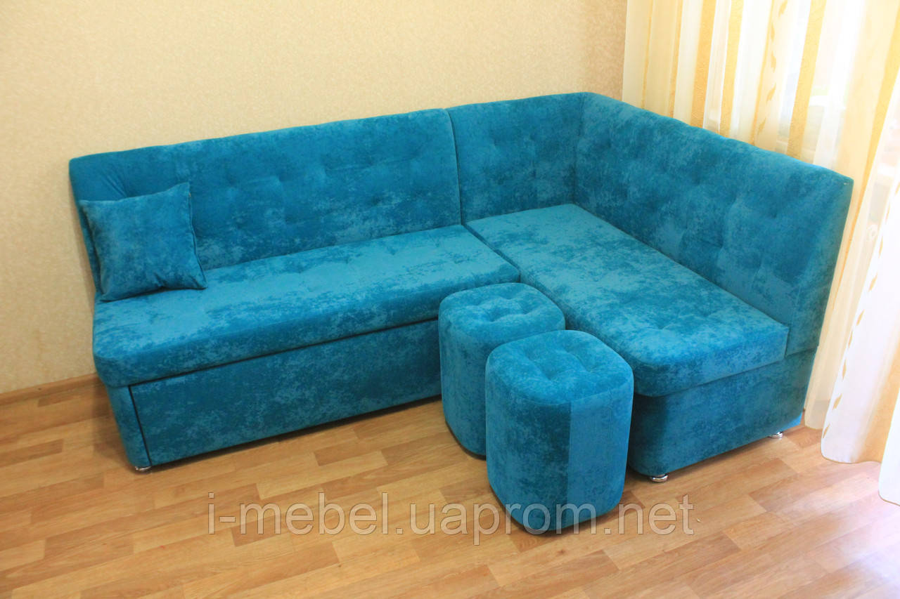 Кухонний розкладний диванчик (Блакитний)