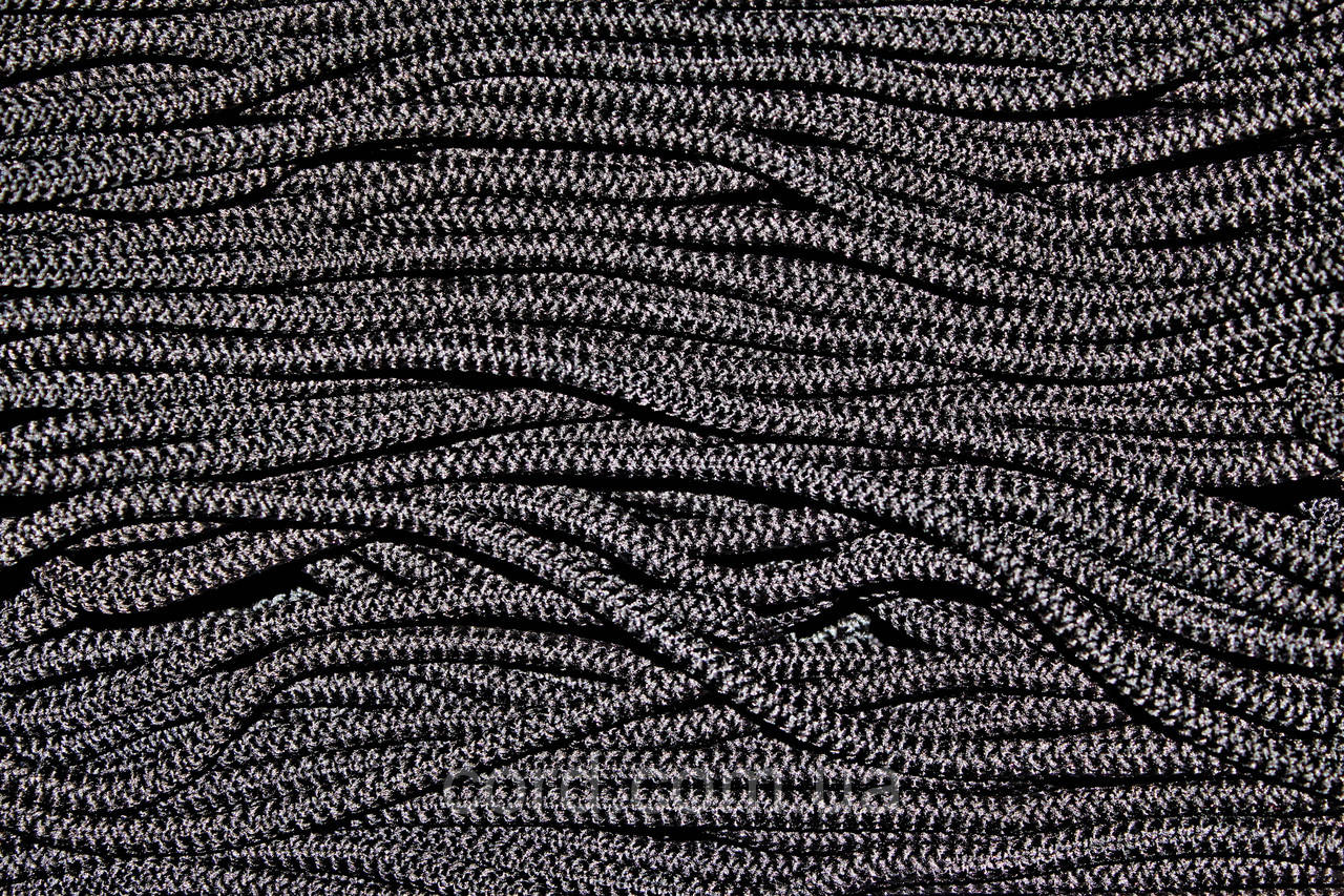 Шнур круглий з наповнювачем 6мм чорний моток 100м, фото 1