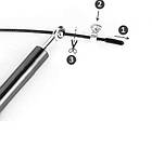 Скакалка швидкісна Aolikes зі сталевим тросом і з підшипниками чорна, фото 5