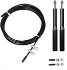 Скакалка швидкісна Aolikes зі сталевим тросом і з підшипниками чорна, фото 6