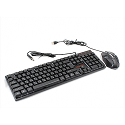 Клавіатура з кольоровою підсвіткою USB UKC HK-6300TZ для ПК з МИШКОЮ