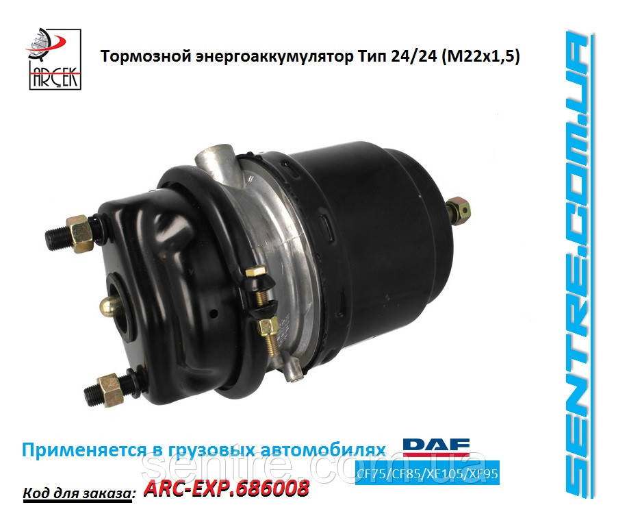 Енергоакумулятор гальмівний Тип 24/24 (диск.) DAF XF105 1686008 / 9254811560 Туреччина