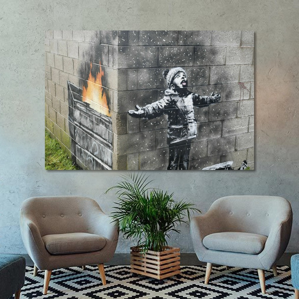 Картина Сніг і попіл Бенксі, фото 1