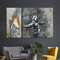 Картина Сніг і попіл Бенксі 3, 60, 90