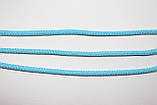 Шнур круглий з наповнювачем 6мм блакитний моток 100м, фото 2