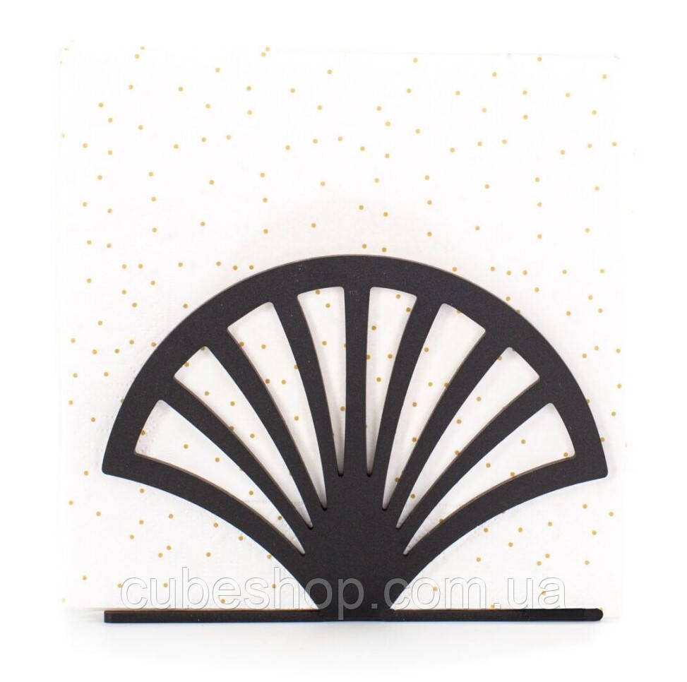 Металева серветниця "Арт деко" (чорна), фото 1