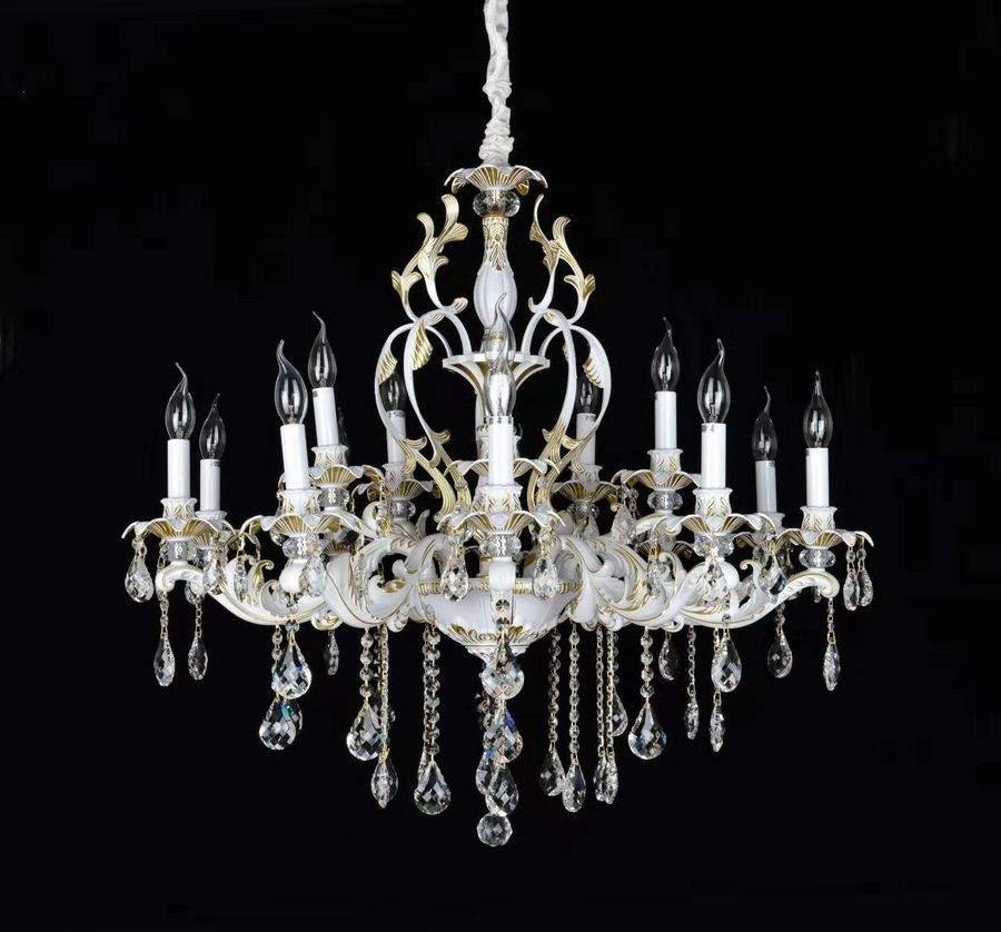 Люстра свічки велика класична біла