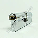 Циліндр PUNTO Z400 90мм 45-45 (40+10+40) ключ-ключ, хром 5 ключів, фото 4