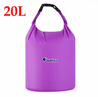 Гермомешок BLUEFIELD 20 литра, водонепроницаемый мешок 40х48 см. Фиолетовый.