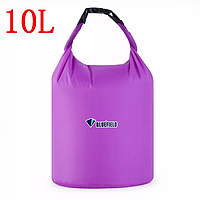 Гермомешок BLUEFIELD 10 литра, водонепроницаемый мешок 34х39 см. Фиолетовый.