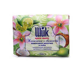 ШИК крем-мило Кокосове молочко та лайм 90г 7821