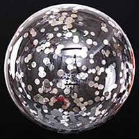 Прозора куля-сфера баблс (BoBo куля) з великим конфеті, 50 см, 399-80 (1108)