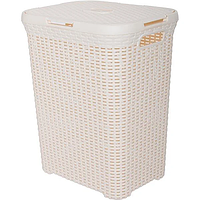 Корзина для білизни 50 л світлий беж Ротанг