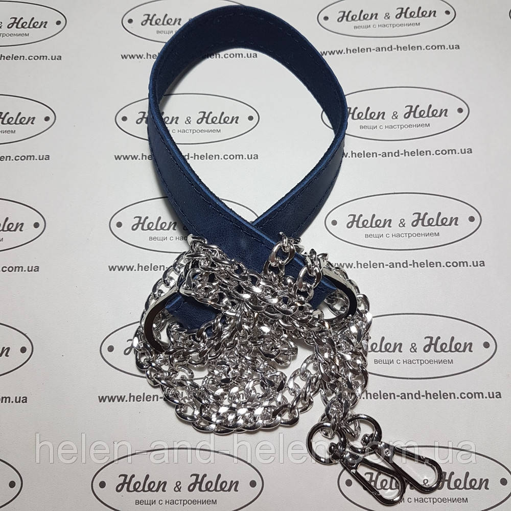 Ручка комбінована на ланцюгу . Колір "Синій"., фото 1