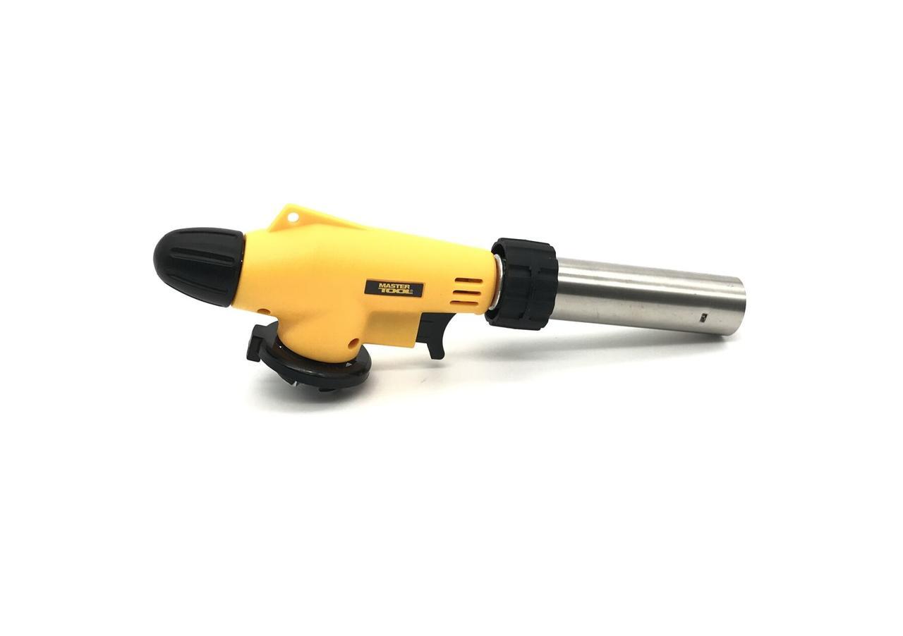 Пальник для газового балона Mastertool Орбіта, обертання 360°, з п'єзопідпалом і керамічної захистом 1300 °С, фото 1