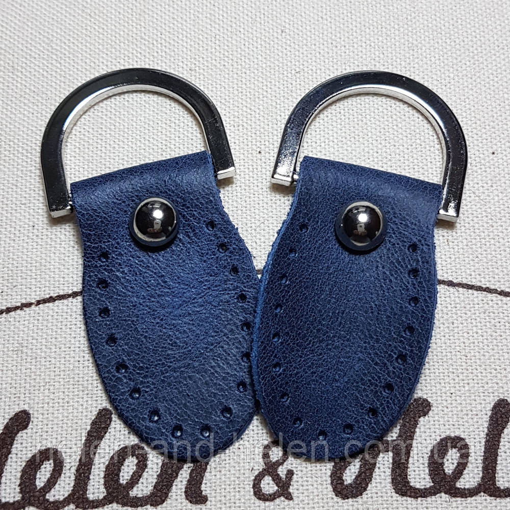 Набір пришивних елементів із півкільцями. Колір "Синій", фото 1