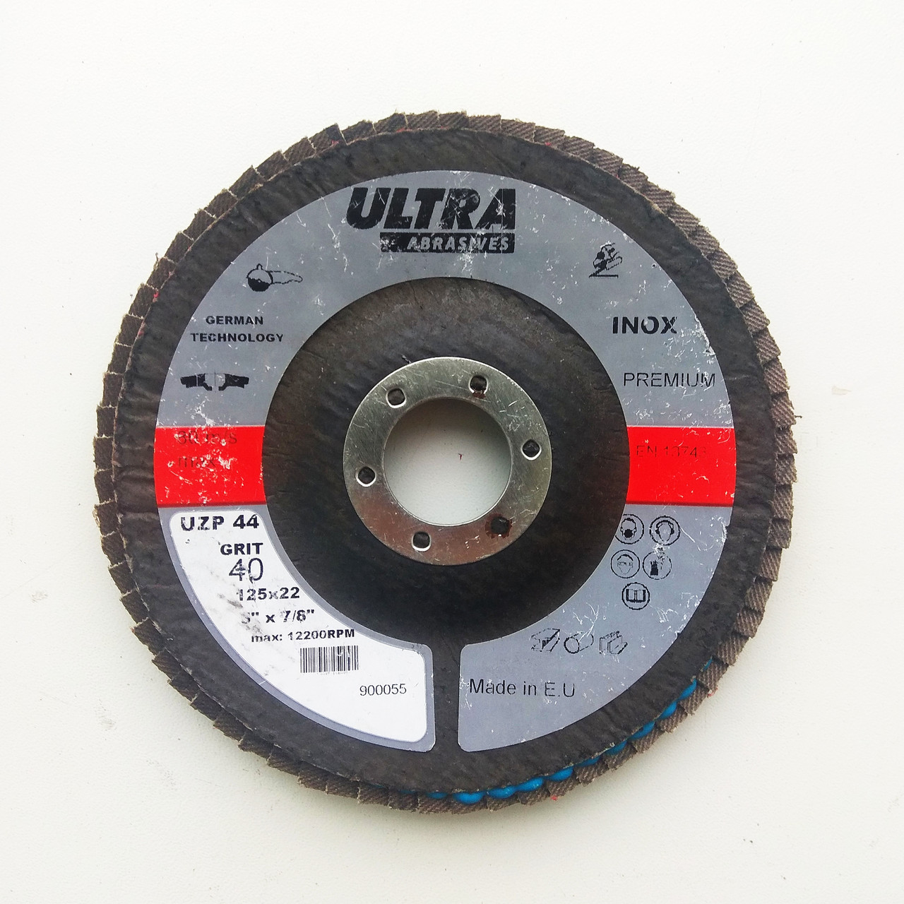 Круг шліфувальний 125х22 P40 диск абразивний цирконієвий Ultra Abrasives