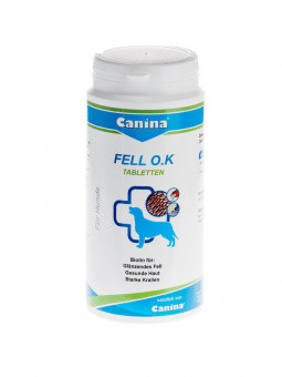 Canina Fell O.K. 250г/125 таблеток / биотин с микроэлементами для кожи и шерсти собак - фото 1 - id-p113993707