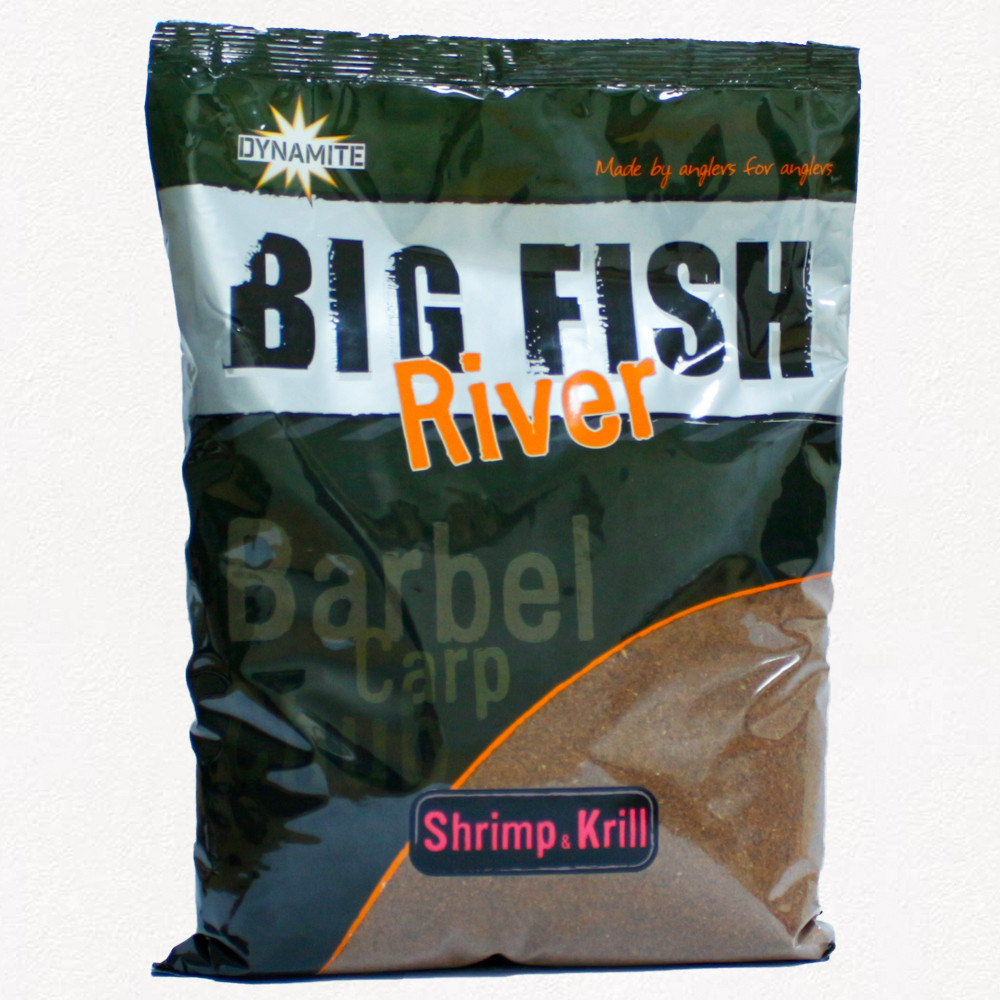 Прикормка DYNAMITE BAITS Big fish river Groundbait shrimp & Krill 1.8кг