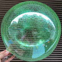 Баблс прозора куля-сфера (BoBo куля) з ЗЕЛЕНОЮ пудрою глітером, 50 см, 399-81 (1108)