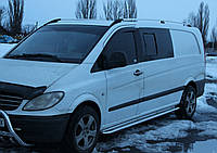 Пороги боковые (подножки-площадка) Mercedes Vito (W639) 2003-2009 (Ø51)