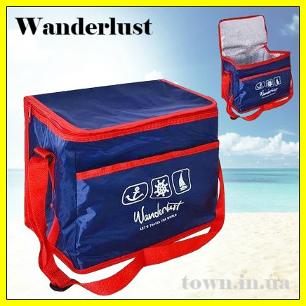 Термосумка Wanderlust (24*16*25см), 10л.Сумка холодильник,одне відділення.Термобокси для пікніка, фото 1