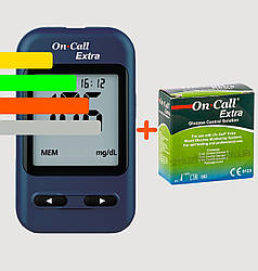 Глюкометр On Call Extra (Онкол Екстра)+60 тест-смужок