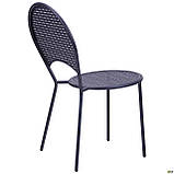Металевий стілець АМФ Анжу темно сірий для літнього кафе саду на терасу, фото 5