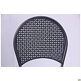 Металевий стілець АМФ Анжу темно сірий для літнього кафе саду на терасу, фото 7