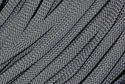 Шнур плоский чехол 8мм темно-сірий моток 100м