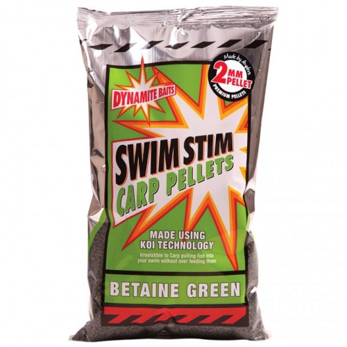 Пеллетс DYNAMITE BAITS Swim Stim pinging pellets Betaine Green 13mm 900гр - фото 2 - id-p1178255638