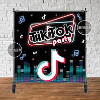 Банер 2х2м "Тік Ток" - Фотозона (вініловий) (Без каркасу)-